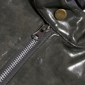 เสื้อแจ็กเก็ตผู้ชายสไตล์ไฮสตรีทแบบมีขาตั้งหนังวัวสีพื้นกันลมกันน้ำออกแบบได้ตามต้องการ - Product Image 4