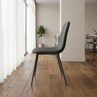 Chaise de salle à manger moderne sans accoudoirs, dossier haut, rembourrée en tissu, très vendue en Europe et en Amérique, pour cuisine, salle à manger, espace de vie