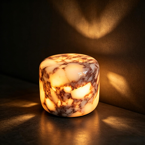 Lampe de table en marbre sans fil rechargeable, LED tactile à intensité variable, lumière d'ambiance portable pour chambre à coucher, café, hôtel, décoration - Product Image 1