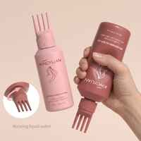 XINGYUAN Flacon applicateur de soin capillaire personnalisé avec peigne pour la croissance des cheveux et le massage du cuir chevelu, conteneur vide en PE de 250 ml à presser