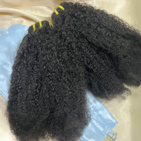 Extension de Cheveux Humains Naturels Afro Kinky 4A 4B 4C Non Traités, Lots de Cheveux Vierges Bruts Crépus Bouclés pour Tresses