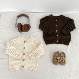 Winter Neugeborenen Baby Strickkleidung Säugling Jungen Langarm-Strickjacke Einfarbige Strickware Baby-Pullover - Product Image 4