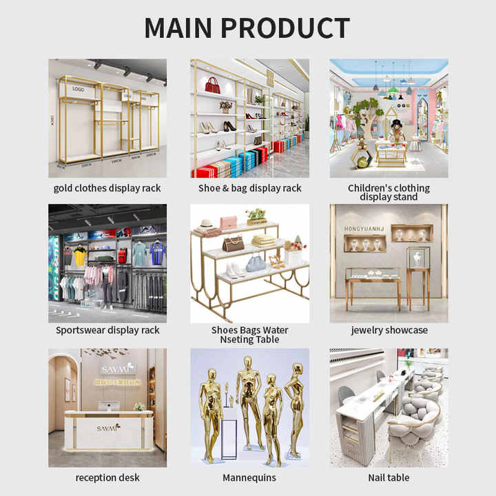 Fashion Interior Design Gold Garment Metal Wall Mounted Hanging Rail ...