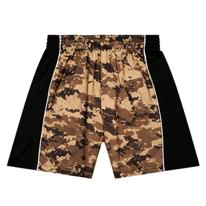 Pantalones Cortos de Baloncesto de Camuflaje para Hombre, con Franja Lateral, Cintura Elástica, Transpirables, de Poliéster Tejido, Estilo Casual - Product Image 1