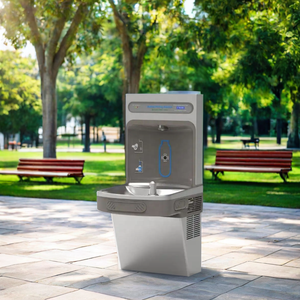 Station de distribution d'eau filtrée murale en acier inoxydable 304 avec bulleur et refroidisseur pour écoles et espaces publics - Product Image 3