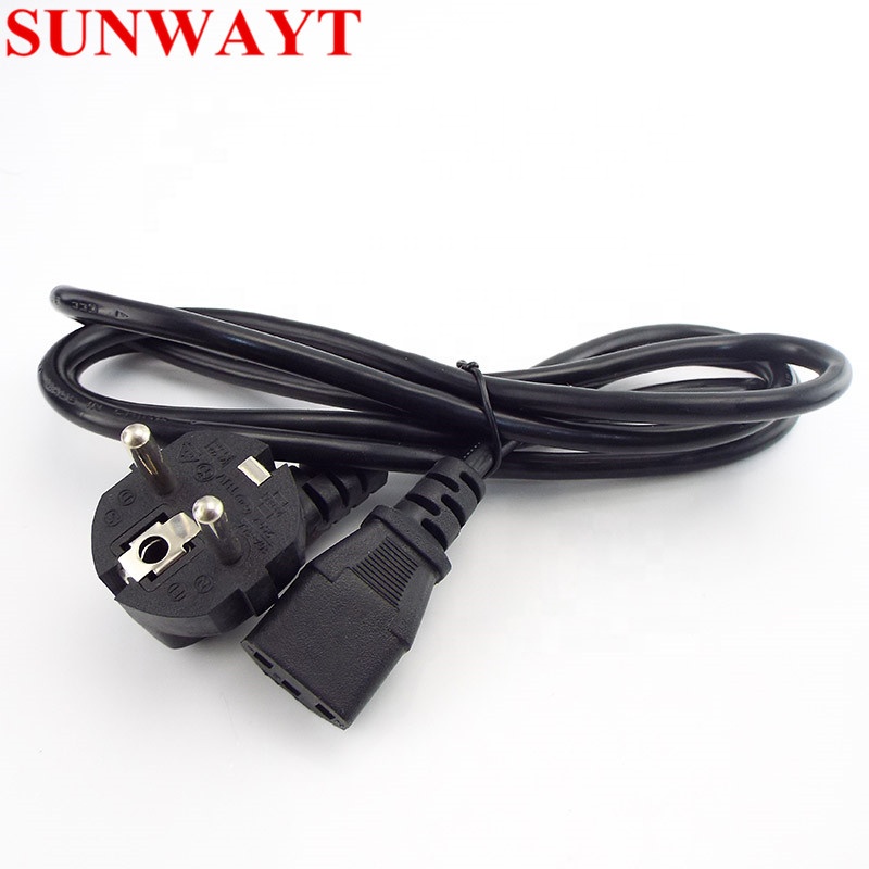 AC Power Supply Cable Euro Plug IEC C13 to EU AU Extension US Cord 1.5m PC Computer male cord plug For Monitor Printer