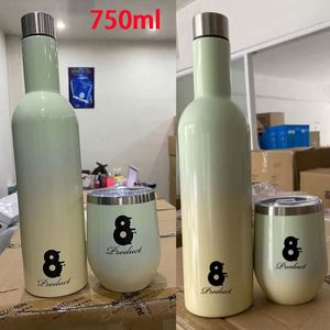 Juego de Regalo Empresarial Navideño, Caja con 3 Termos de Acero Inoxidable de 17 oz, Botella de Agua Térmica al Vacío con 2 Tazas - Product Image 2