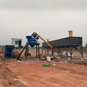 Línea mezcladora de planta dosificadora de hormigón medio Equipo de construcción Componente de motor central Mezclador de cemento Hecho a máquina China - Product Image 1