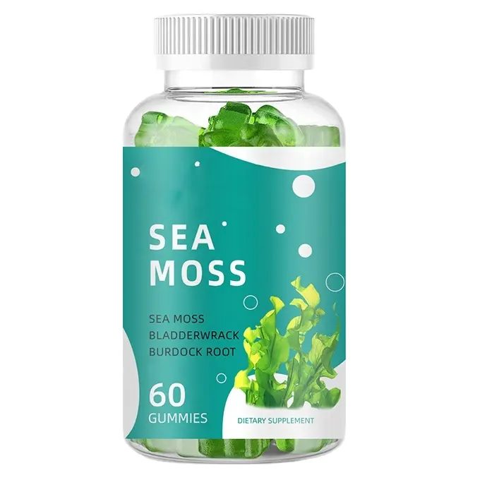 低MOQカスタマイズSea Moss Gummies Bears 100% ナチュラルオーガニック免疫システム用シュガーフリー