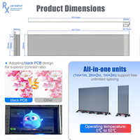 Écrans d'affichage LED transparents flexibles pour publicité murale et vitrine, technologie holographique la plus récente RX, film LED P3.91 pour intérieur.