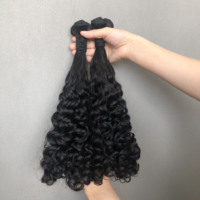 Vente chaude Super Double Dessiné Incroyable Curl Bundles de Cheveux Indiens Vierges Bruts Couleur Naturelle