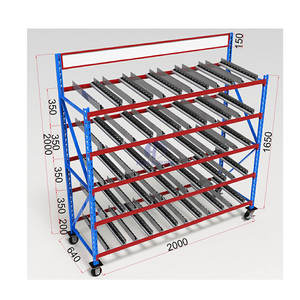 Estantería Vertical Ebb y <span class=keywords><strong>Flow</strong></span>, sistema de estantería de flujo de paleta, pista personalizada, cartón de gravedad - Product Image 6