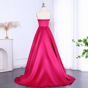 Abiti da Sera Arabi Sharon Said con Spacco, Cristalli di Dubai, Arancione <span class=keywords><strong>e</strong></span> <span class=keywords><strong>Fucsia</strong></span> per Donne, Abiti da Cerimonia Nuziale - Product Image 4