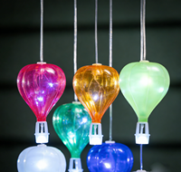 Ballon à air chaud solaire LED coloré, carillon éolien, décoration de jardin suspendue en extérieur