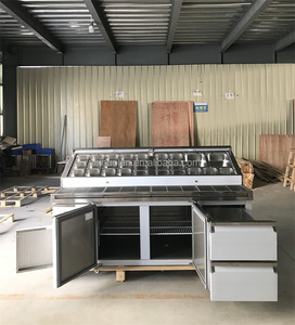 Tủ lạnh công nghiệp hai cửa, máy nén kép, thiết bị làm lạnh thương mại, tủ chuẩn bị pizza, bàn chuẩn bị pizza 92, tủ lạnh sandwich đặt dưới quầy - Product Image 3