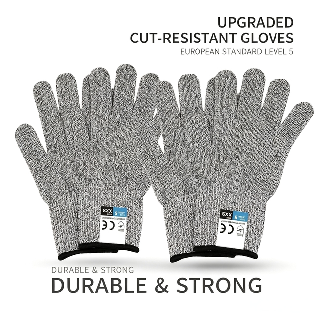 Junye ST040 Cut-resistant Gloves Level 5 Cut-proof Non-slip Knife-resistant Thickened Wear-resistant Nitrile/PU/TPR Coated