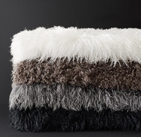 Nouvelle chaise de réalisateur en acier inoxydable doré nordique, rembourrée en peluche blanche, à poils longs