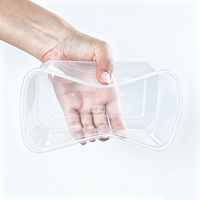 Boîte à lunch jetable transparente pratique, récipient en plastique pratique pour emporter, pour un emballage facile