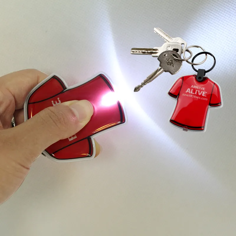 Bán Buôn Khuyến Mại Dẫn Ánh Sáng Trọng Lượng Nhẹ Keyring