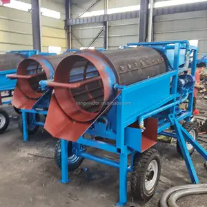 Small Scale Mobile Type Sand Washing Machine Trommel Screen For Sale