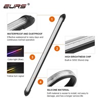 Luces de Circulación Diurna LED DRL Ultrabrillantes Blancas/Amarillas con Función de Señal de Giro Secuencial IP67 Tira de LED DRL Flexible