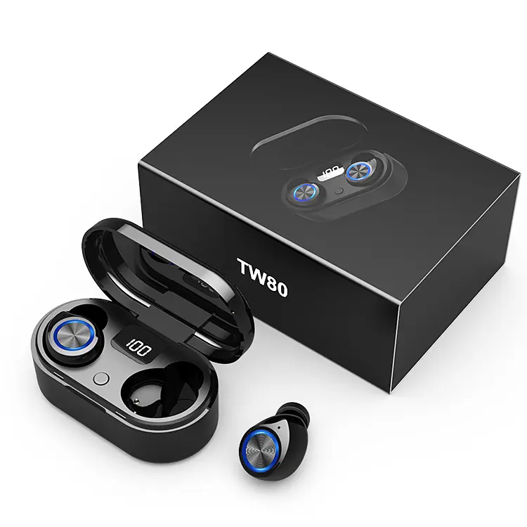 OEM Umbenannt in TW80 Bluetooth-Kopfhörer In Ear Bluetooth-Kopfhörer Kopfhörer Wireless Headset Bluetooth-Kopfhörer