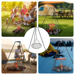 Support de <span class=keywords><strong>barbecue</strong></span> multifonctionnel DaS avec trépied, chaîne de suspension, grille pour feu de camp, accessoires de <span class=keywords><strong>barbecue</strong></span> en maille, grilles de <span class=keywords><strong>barbecue</strong></span> - Product Image 6
