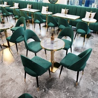 Ensembles de meubles de restaurant de luxe modernes, table à manger de 120 cm, chaises, meubles de café, offre en gros, garantie 5 ans