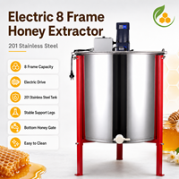 Extracteur de miel électrique à 8 cadres, centrifugeuse à miel verticale en acier inoxydable, équipement d'apiculture, séparateur de miel