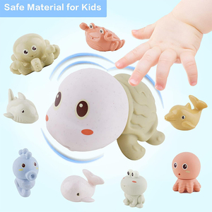 Juguetes de Baño para Niños Pequeños, 10 Piezas, Animales del Océano, Cangrejo, Tortuga, Ballena, Juguetes Flotantes que Rocían Agua para Bebés - Product Image 2