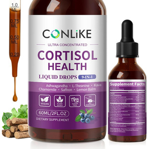 Gocce Liquide per l'Equilibrio Ormonale 10 in 1 con Magnesio, Ashwagandha, L-teanina, Riduttore di Cortisolo, Marchio Privato - Product Image 1