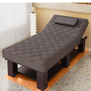 Quilted Thai Massage <b>Bed</b> Beauty Salon Treatment Table Upholstered Therapy Couch with <b>Headrest</b> - Product Image 1