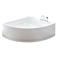 Coin de massage autoportant baignoire de salle de bain en acrylique multifonctionnelle baignoire à jets tourbillon d'air baignoire de douche baignoire