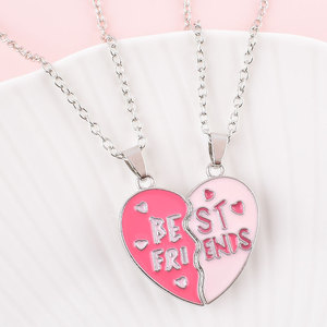 Migliore amico delle donne dei bambini amore ciondolo collana coppia cucita miglior regalo per i migliori amici ciondolo - Product Image 3