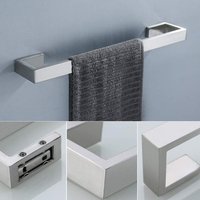 Salle de bain cintre en acier inoxydable porte-serviettes tige carré ss simple porte-serviettes brossé pistolet métal