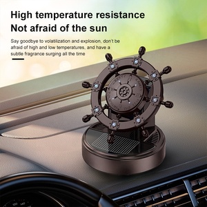 Difusor de Aceites Esenciales de Lujo con Forma de Timón de Barco, Giratorio 360°, con Energía Solar, para el Tablero del Auto, Ambientador para Auto - Product Image 4