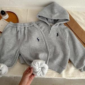 Wholesale <strong>Baby</strong> Clothing Sets Kids Boys <strong>Winter</strong> <strong>Clothes</strong> Loose Thick Tracksuit Pullovers Tops+Pants 2PCS Outfits - Product Image 4