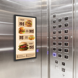 Lớn eled quảng cáo trong nhà Màn hình hiển thị <span class=keywords><strong>Android</strong></span> 14 4 + 32 gam RJ45 21.5 "16:9 Màn hình cảm ứng cho thang máy phương tiện truyền thông Wall Mount - Product Image 1