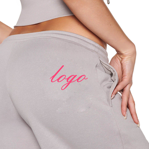Của phụ nữ hai mảnh giản dị Skinny phù hợp với sâu v-cổ ngắn tay Trùm đầu quần ống rộng Quần Dệt Kim vải thêu kỹ thuật - Product Image 6