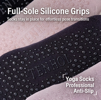 Chaussettes de Pilates mi-mollet antidérapantes style ballet avec sangles croisées pour le yoga, la danse barre et l'entraînement en studio – Vente en gros