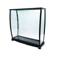 Vitrine de présentation nautique double face en bois transparent sur mesure pour modèles de bateaux et cadeaux, idéale pour la décoration de la maison ou du bureau