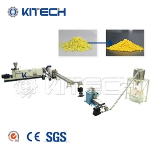 Kitech machinery double stage single screw strand pelletizing system Rigid flakes strand pelletizing line