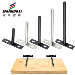 Soporte oculto de hierro Haidibosi tipo F de 8 mm para montaje fijo de estantes de madera - Product Image 1