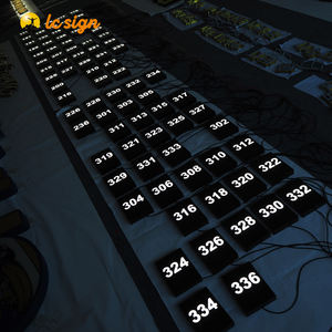 Plaque de <span class=keywords><strong>porte</strong></span> en aluminium au design moderne, autocollant 3M, signalétique de direction pour bâtiments, signalétique ADA, signalétique Braille - Product Image 4