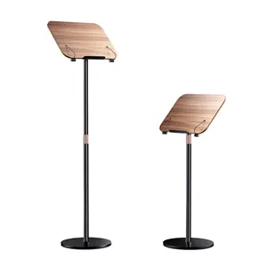 Boneruy suporte de leitura quran de madeira, estante de aço carbono, flexível e ajustável