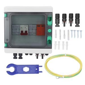 Boîtier de Combinaison PV DC1000V 1 Entrée 1 Sortie <span class=keywords><strong>avec</strong></span> Protection Contre les Surtensions IP65 Matériau PC+ABS Courant Nominale 32A pour Système de Panneaux Solaires - Product Image 1