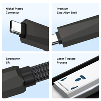 UNIEAN, venta al por mayor, 240W, USB4.0, Cable plano, 40Gbps, USB macho a macho, Cable DE DATOS plano, 8K60Hz, Audio y vídeo para Iphone a Android