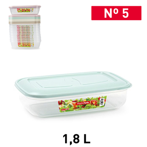 Contenitore per Alimenti PlasticForte 1,8 L, Durevole e Riutilizzabile per Conservazione Domestica - Product Image 1