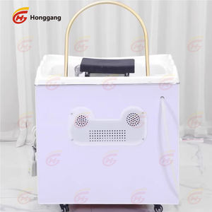 Lavabo Portatile per Shampoo Verticale Mobile per Terapia Spa, <span class=keywords><strong>Lavandino</strong></span> in Ceramica per Lavaggio Capelli per Attrezzature da Salone di Bellezza - Product Image 6