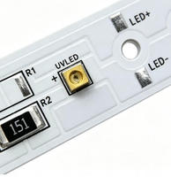 Module LED UVC personnalisé SMD3535 265nm/275nm en aluminium MCPCB avec résistance intégrée, lumière LED UV profonde, PCBA
